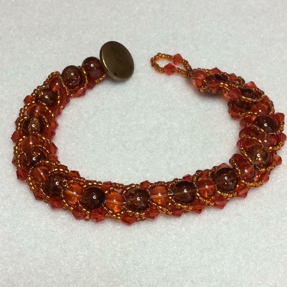 FINAL SALE PRICE Handmade CL Designs Rich Tones Bracelet - Picture 1 of 4